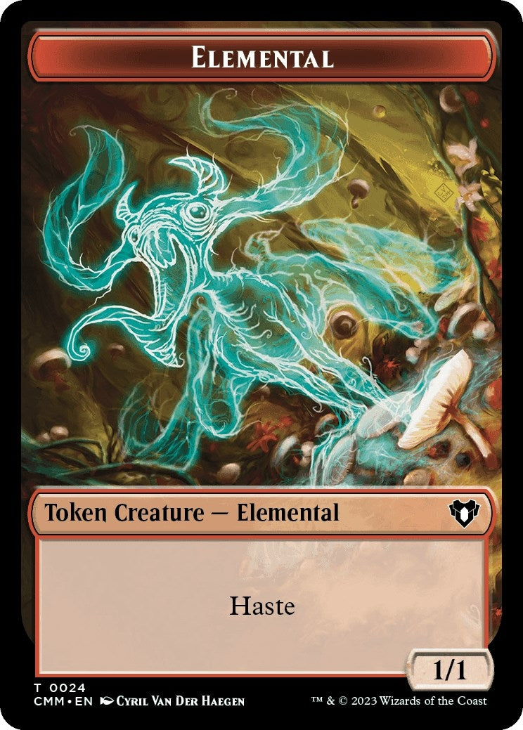 Image for Elemental (0024) // Emblem - Teferi, Temporal Archmage Double-Sided Token (24 // 46) [Commander Masters] - Magic: The Gathering
