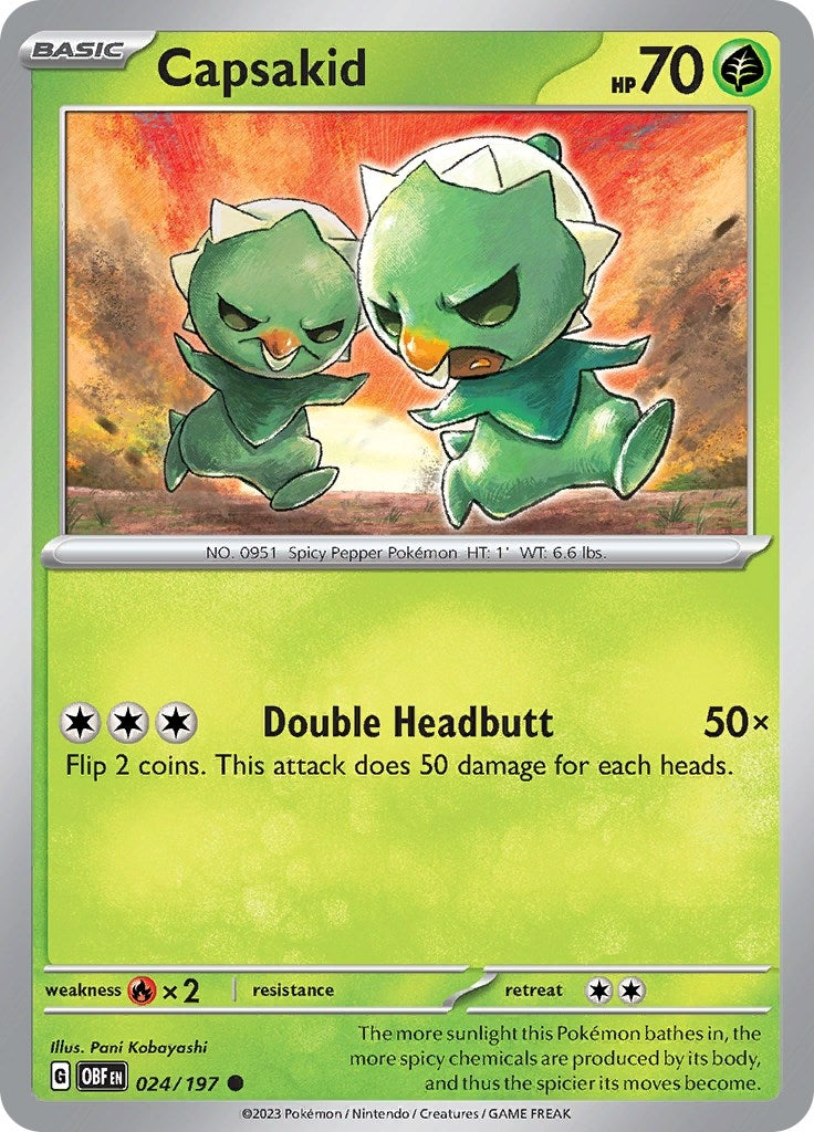 Image for Capsakid (024/197) [SV03: Obsidian Flames] - Pokemon