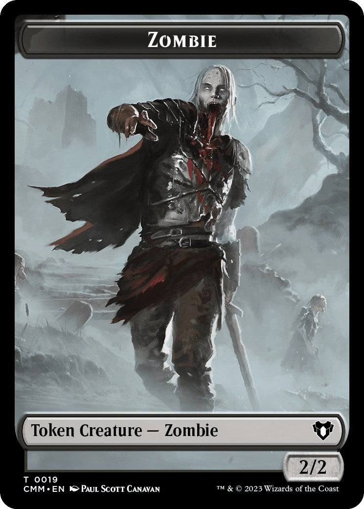 Image for Zombie (0019) // Thrull Double-Sided Token (19 // 18) [Commander Masters] - Magic: The Gathering