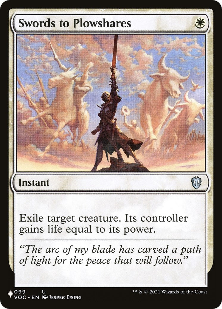 Image for Swords to Plowshares (VOC) (99) [The List Reprints] - Magic: The Gathering