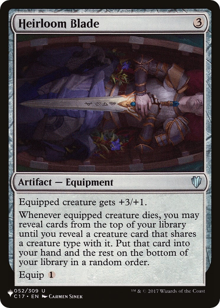 Image for Heirloom Blade (52) [The List Reprints] - Magic: The Gathering