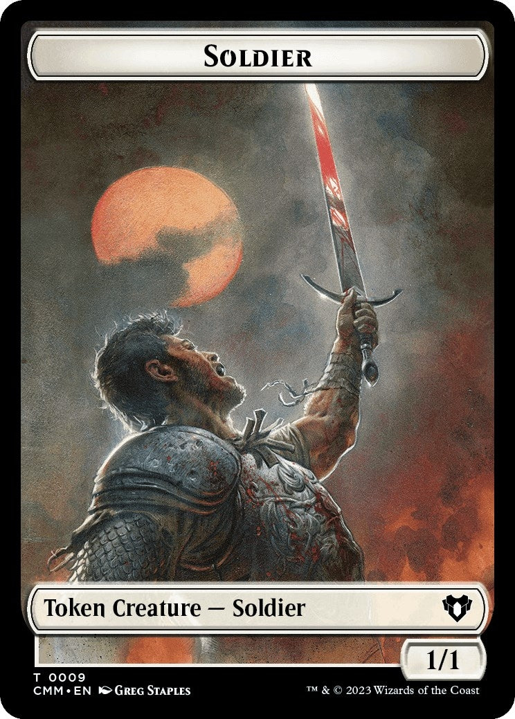 Image for Soldier // Emblem - Daretti, Scrap Savant Double-Sided Token (9 // 51) [Commander Masters] - Magic: The Gathering