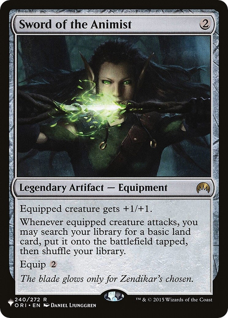Image for Sword of the Animist (ORI) (240) [The List Reprints] - Magic: The Gathering