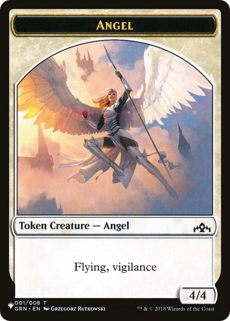 Image for Angel // Warrior Double-Sided Token (1 // 17) [The List Reprints] - Magic: The Gathering