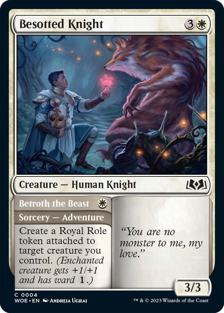 Image for Besotted Knight (4) [Wilds of Eldraine] - Magic: The Gathering