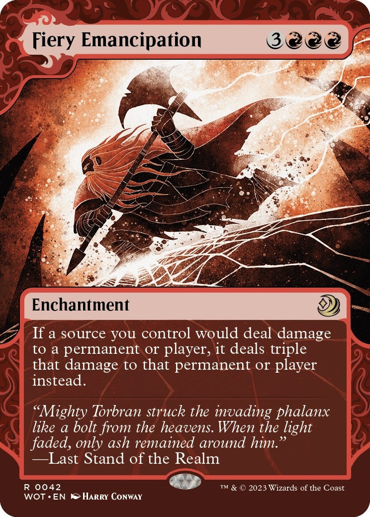 Image for Fiery Emancipation (42) [Wilds of Eldraine: Enchanting Tales] - Magic: The Gathering