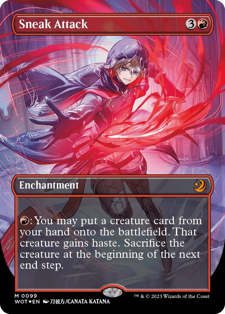 Image for Sneak Attack (Anime Borderless) (Confetti Foil) (99) [Wilds of Eldraine: Enchanting Tales] - Magic: The Gathering