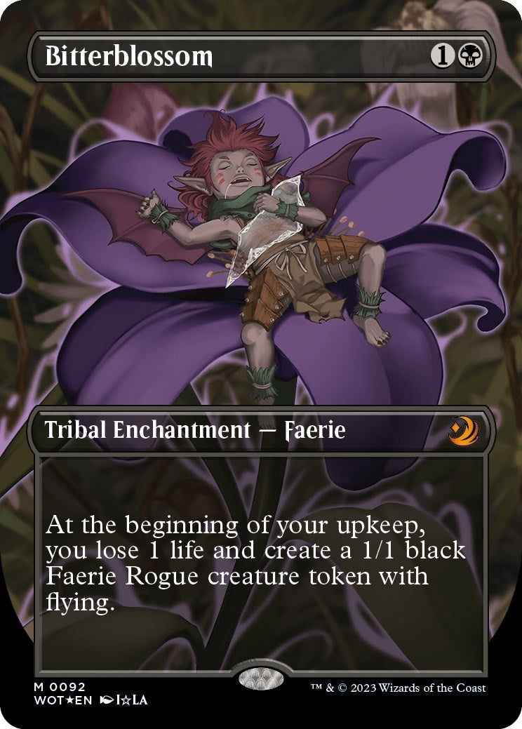 Image for Bitterblossom (Anime Borderless) (Confetti Foil) (92) [Wilds of Eldraine: Enchanting Tales] - Magic: The Gathering