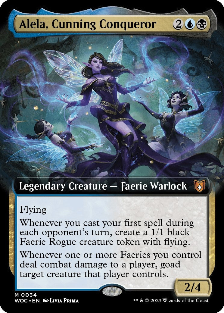 Image for Alela, Cunning Conqueror (Extended Art) (34) [Wilds of Eldraine] - Magic: The Gathering
