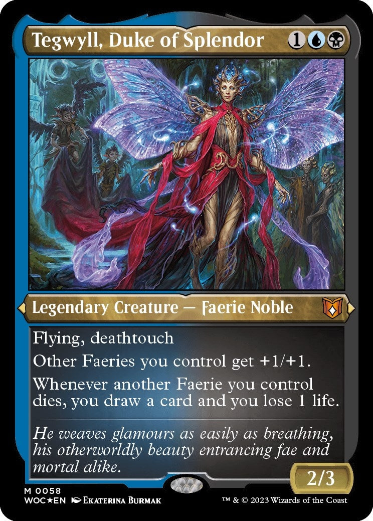 Image for Tegwyll, Duke of Splendor (Display Commander) - Thick Stock (58) [Wilds of Eldraine] - Magic: The Gathering