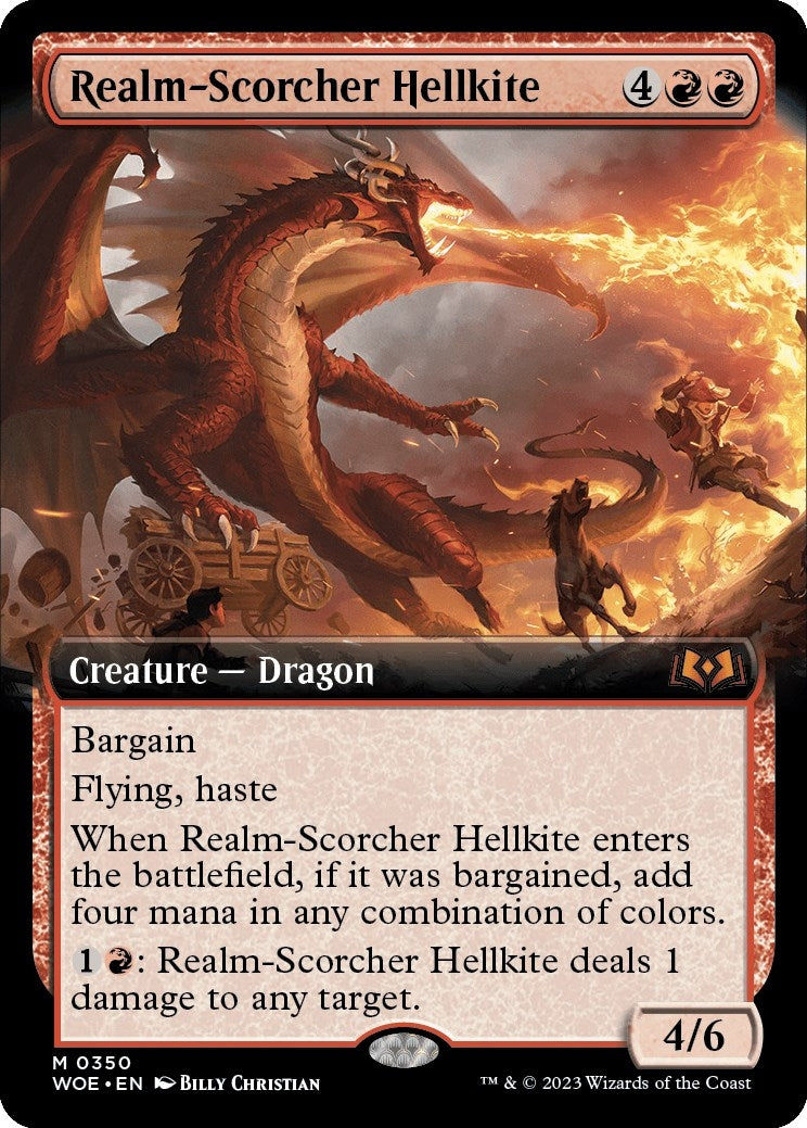 Image for Realm-Scorcher Hellkite (Extended Art) (350) [Wilds of Eldraine] - Magic: The Gathering