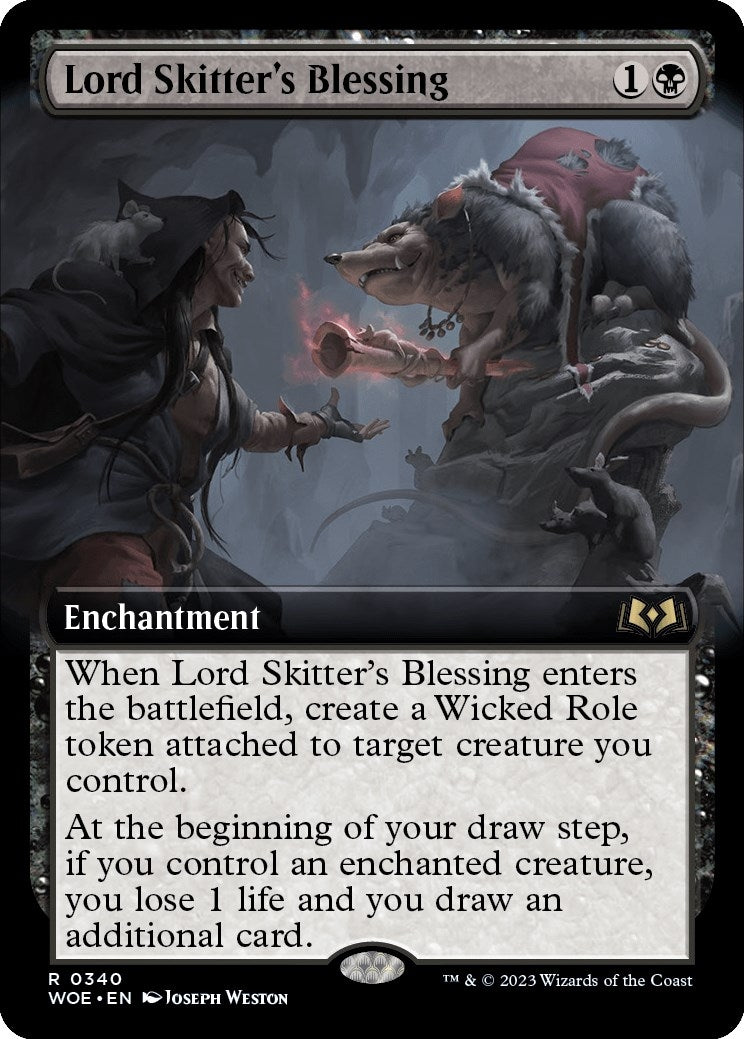 Image for Lord Skitter's Blessing (Extended Art) (340) [Wilds of Eldraine] - Magic: The Gathering