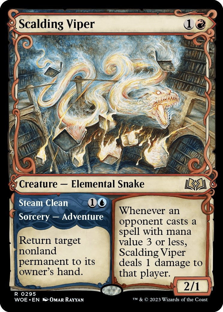 Image for Scalding Viper (Showcase) (295) [Wilds of Eldraine] - Magic: The Gathering