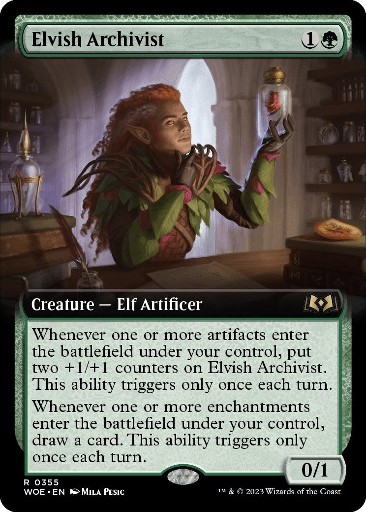Image for Elvish Archivist (Extended Art) (355) [Wilds of Eldraine] - Magic: The Gathering