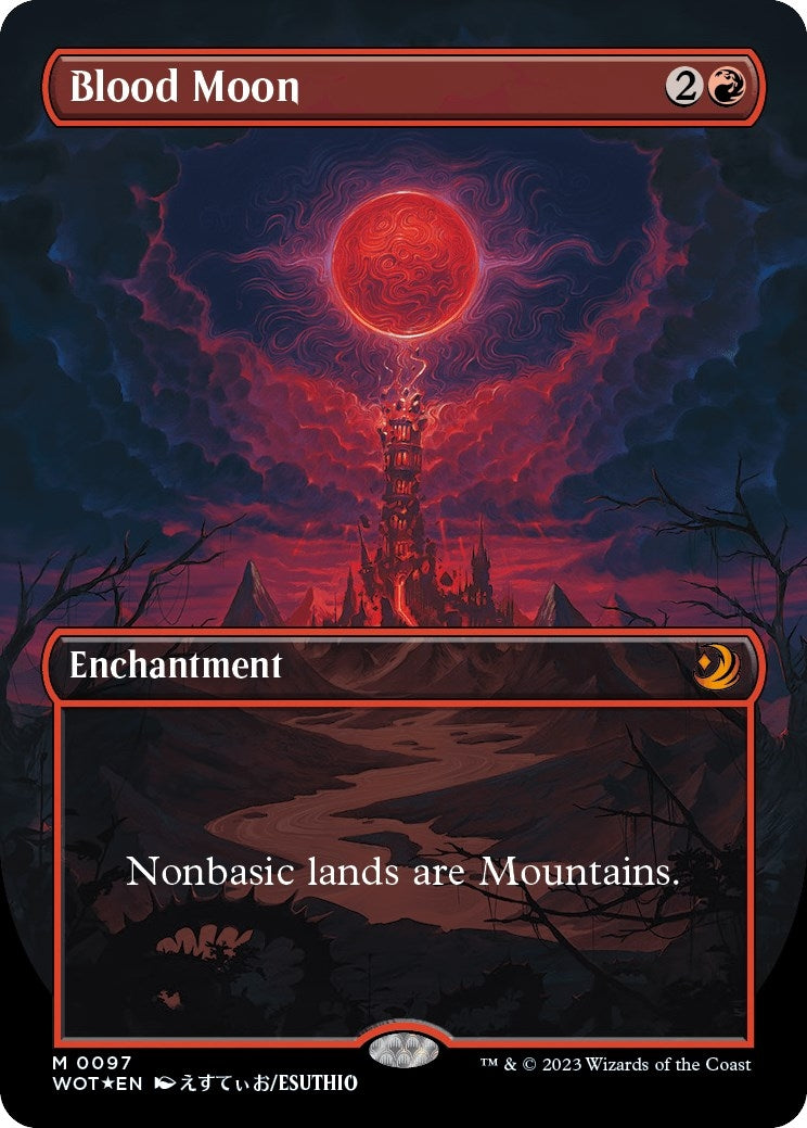 Image for Blood Moon (Anime Borderless) (Confetti Foil) (97) [Wilds of Eldraine: Enchanting Tales] - Magic: The Gathering
