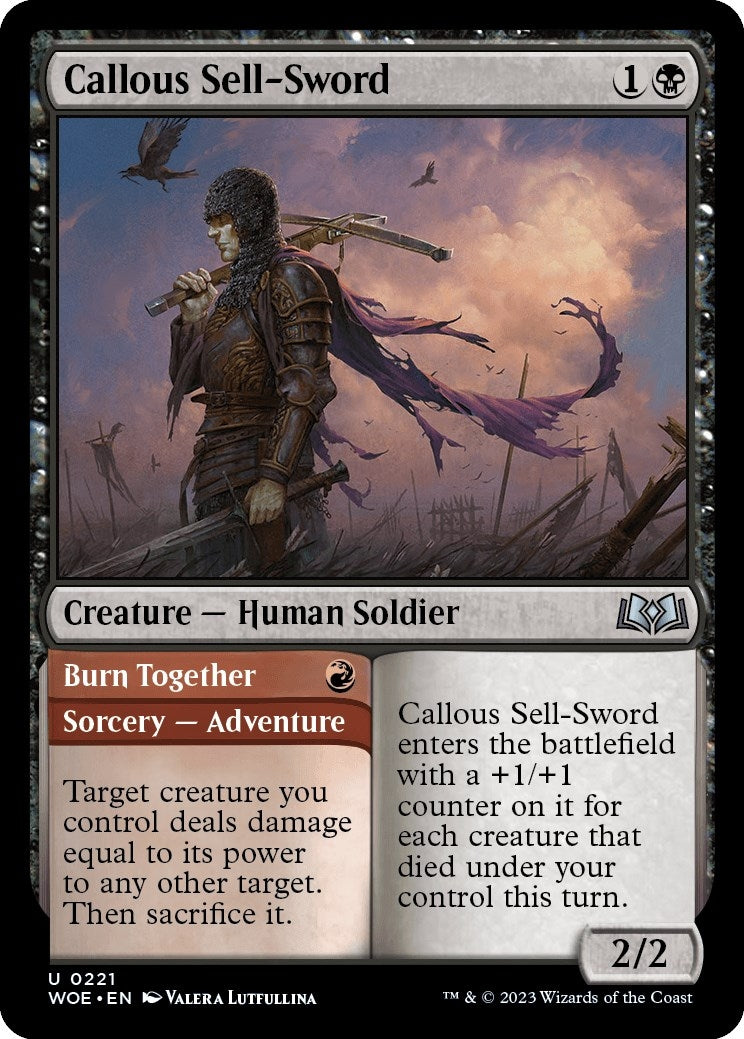Image for Callous Sell-Sword (221) [Wilds of Eldraine] - Magic: The Gathering