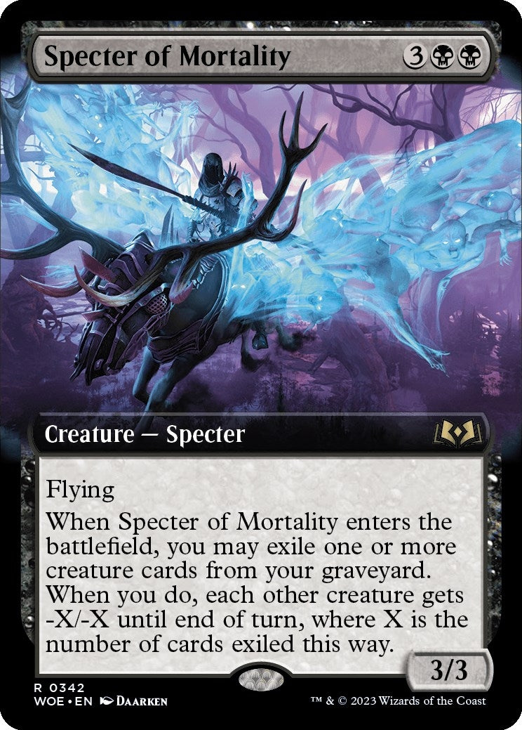 Image for Specter of Mortality (Extended Art) (342) [Wilds of Eldraine] - Magic: The Gathering