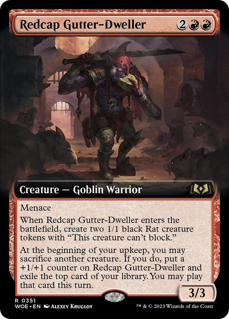 Image for Redcap Gutter-Dweller (Extended Art) (351) [Wilds of Eldraine] - Magic: The Gathering