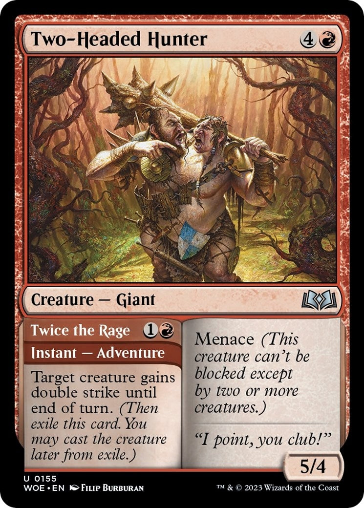 Image for Two-Headed Hunter (155) [Wilds of Eldraine] - Magic: The Gathering