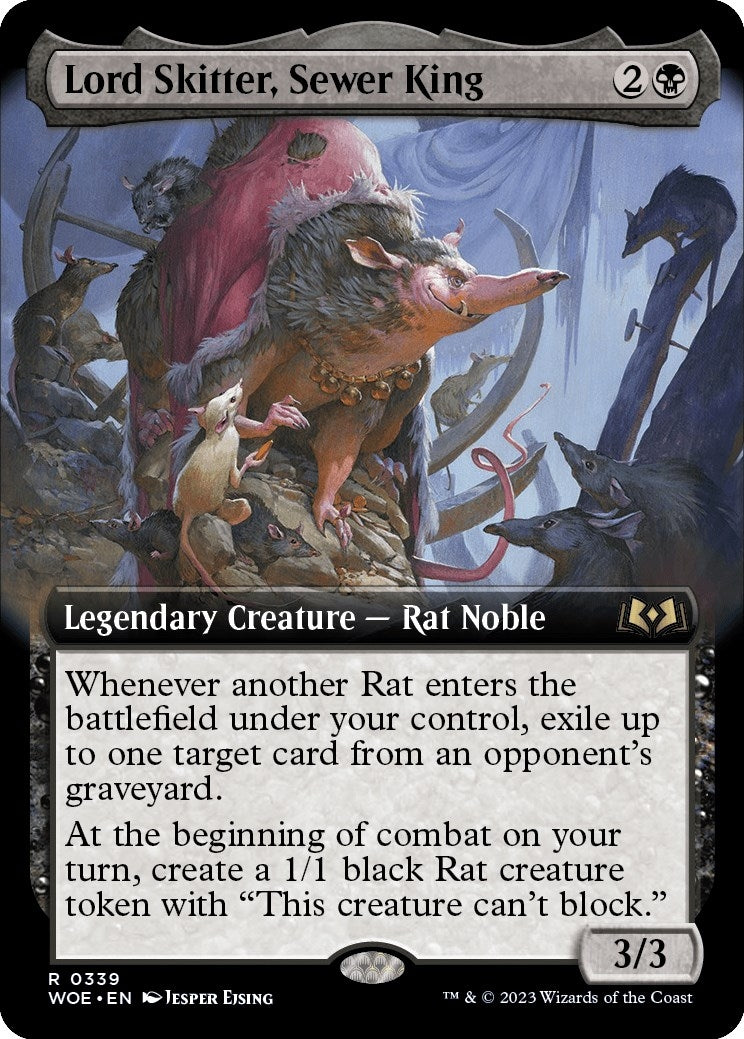 Image for Lord Skitter, Sewer King (Extended Art) (339) [Wilds of Eldraine] - Magic: The Gathering