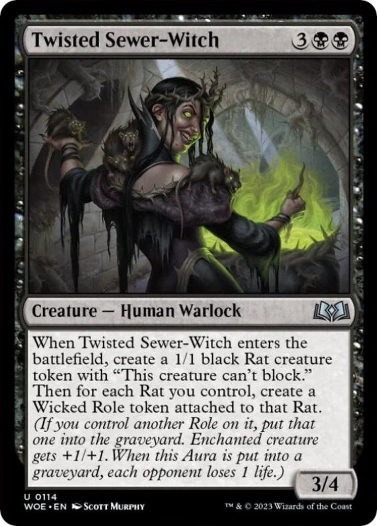 Image for Twisted Sewer-Witch (114) [Wilds of Eldraine] - Magic: The Gathering