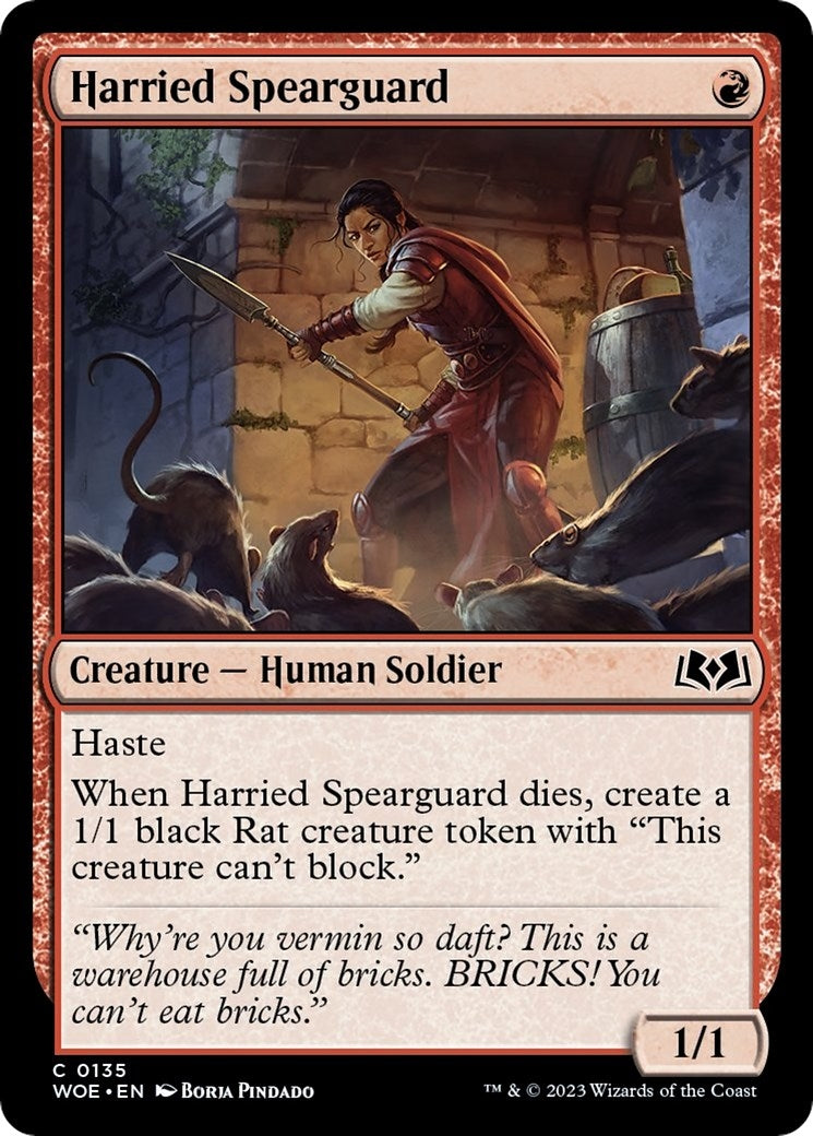 Image for Harried Spearguard (135) [Wilds of Eldraine] - Magic: The Gathering