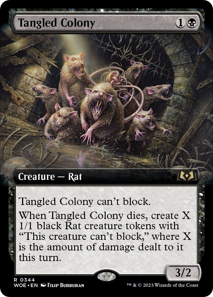 Image for Tangled Colony (Extended Art) (344) [Wilds of Eldraine] - Magic: The Gathering