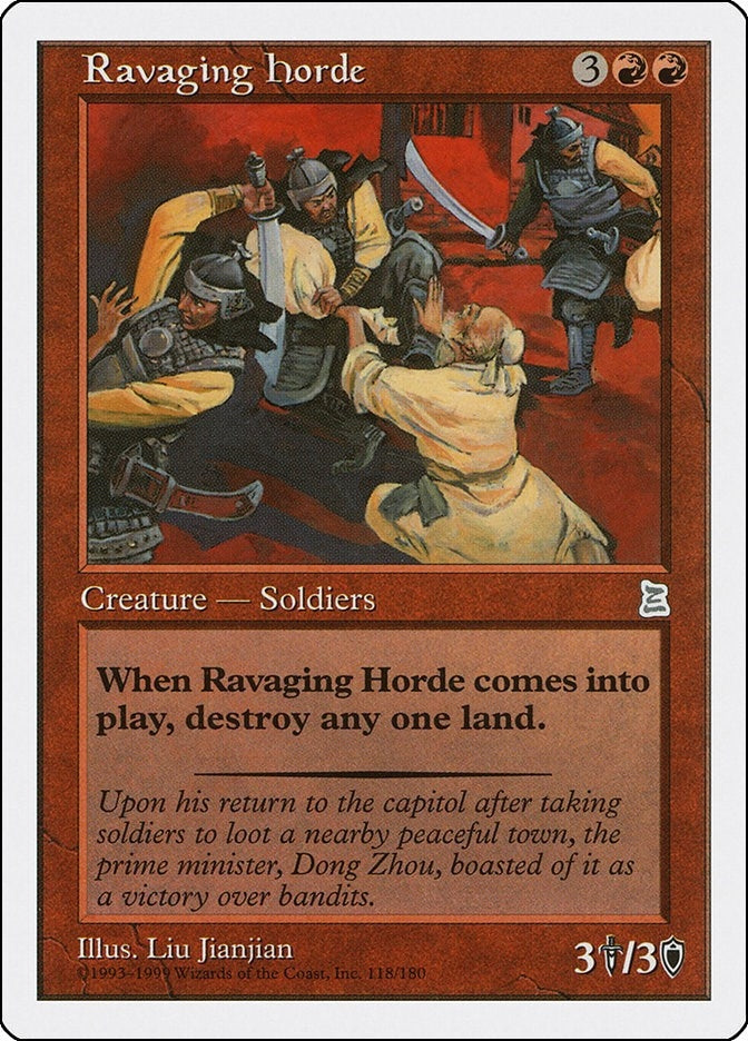 Image for Ravaging Horde (118) [Portal Three Kingdoms] - Magic: The Gathering