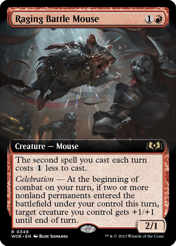 Image for Raging Battle Mouse (Extended Art) (349) [Wilds of Eldraine] - Magic: The Gathering