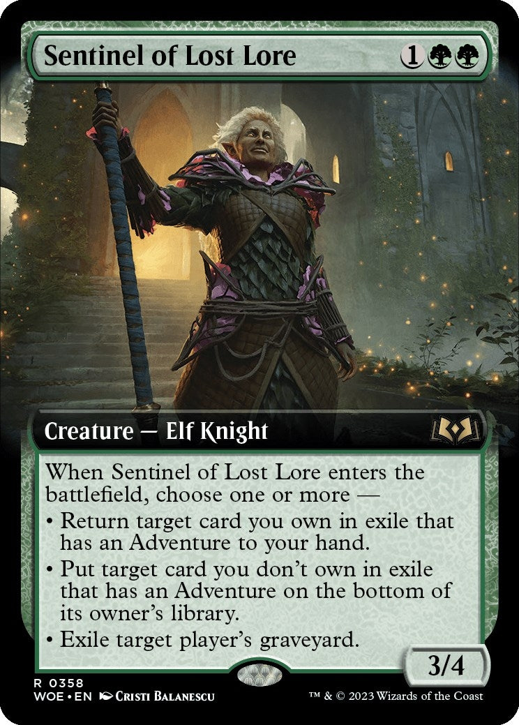 Image for Sentinel of Lost Lore (Extended Art) (358) [Wilds of Eldraine] - Magic: The Gathering