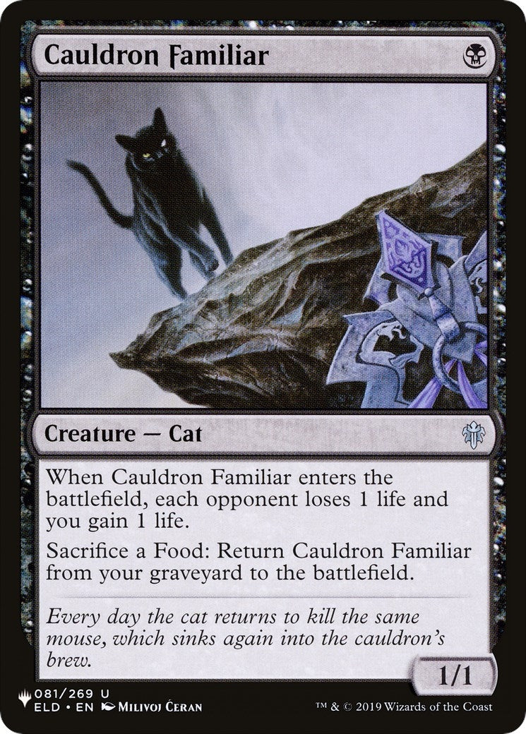 Image for Cauldron Familiar (081/269) [The List Reprints] - Magic: The Gathering