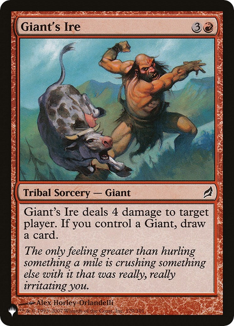 Image for Giant's Ire (170/301) [The List Reprints] - Magic: The Gathering
