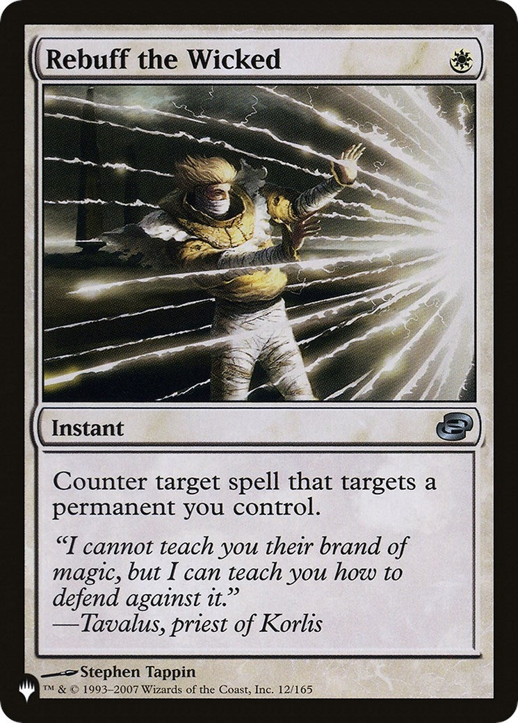 Image for Rebuff the Wicked (12/165) [The List Reprints] - Magic: The Gathering