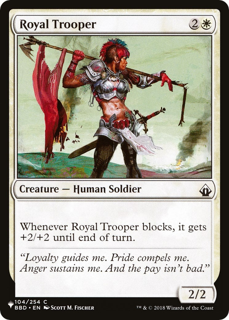 Image for Royal Trooper (104/254) [The List Reprints] - Magic: The Gathering