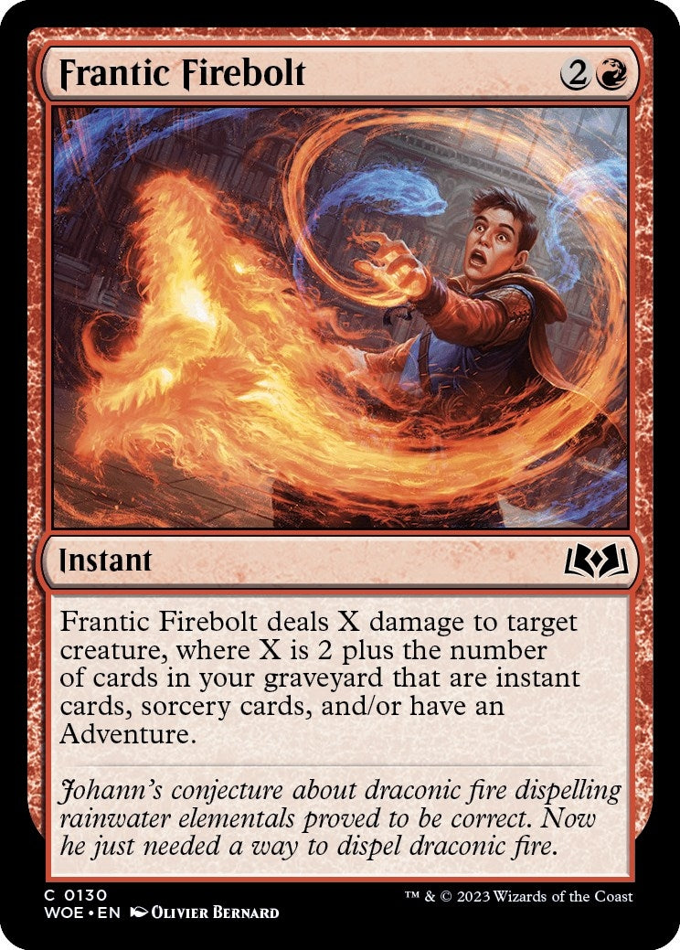 Image for Frantic Firebolt (130) [Wilds of Eldraine] - Magic: The Gathering
