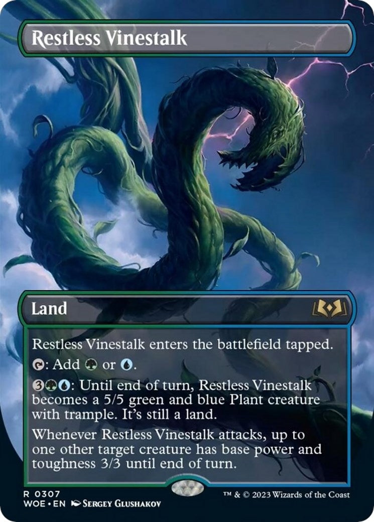 Image for Restless Vinestalk (Borderless) (307) [Wilds of Eldraine] - Magic: The Gathering
