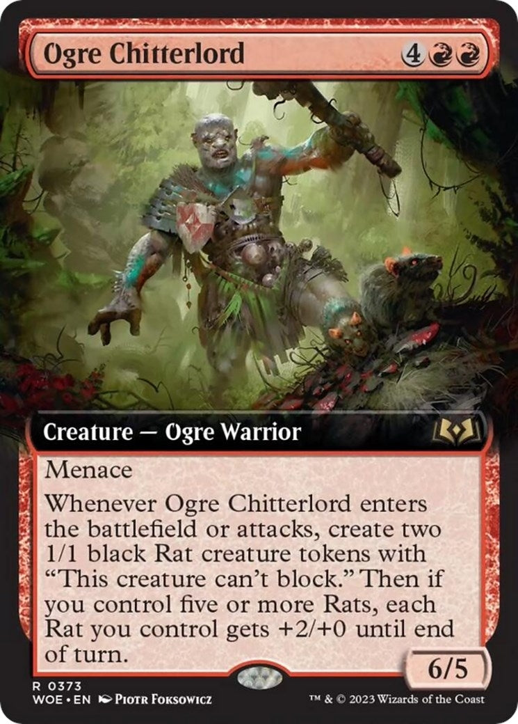 Image for Ogre Chitterlord (Extended Art) (373) [Wilds of Eldraine] - Magic: The Gathering