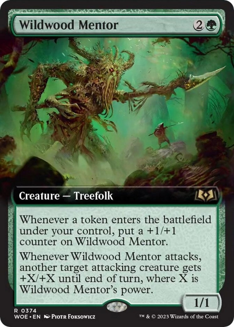 Image for Wildwood Mentor (Extended Art) (374) [Wilds of Eldraine] - Magic: The Gathering