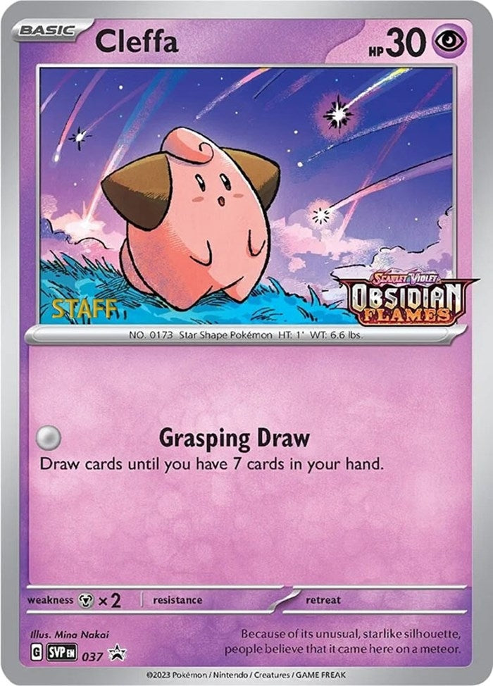 Image for Cleffa - 037 (Prerelease) [Staff] (037) [SV: Scarlet & Violet Promo Cards] - Pokemon