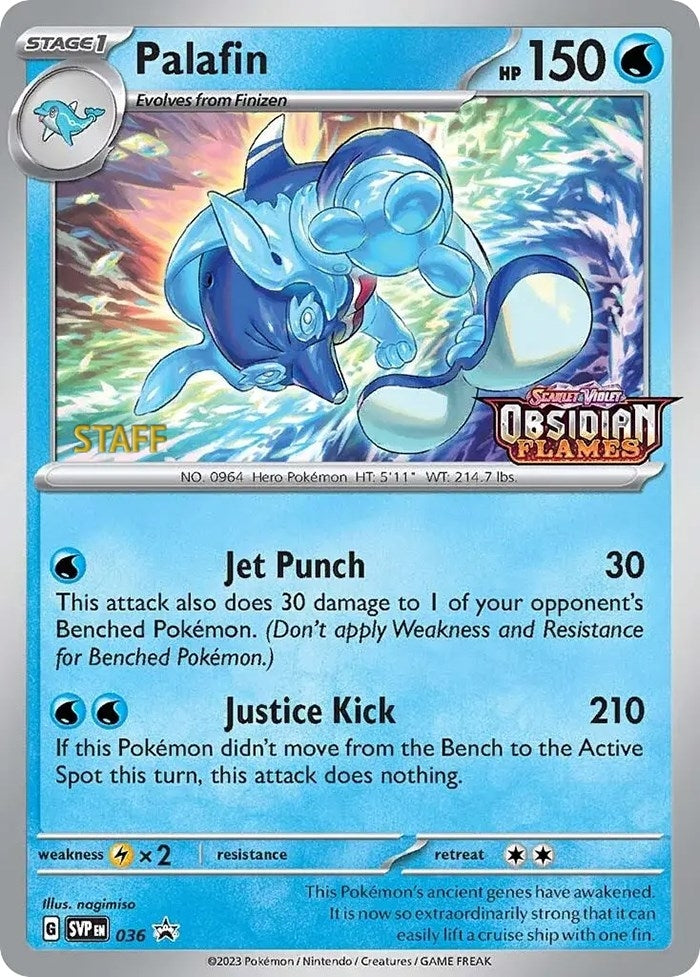 Image for Palafin - 036 (Prerelease) [Staff] (036) [SV: Scarlet & Violet Promo Cards] - Pokemon