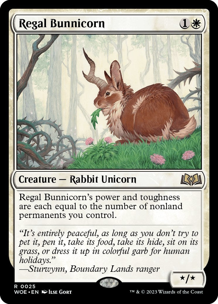 Image for Regal Bunnicorn (25) [Wilds of Eldraine] - Magic: The Gathering