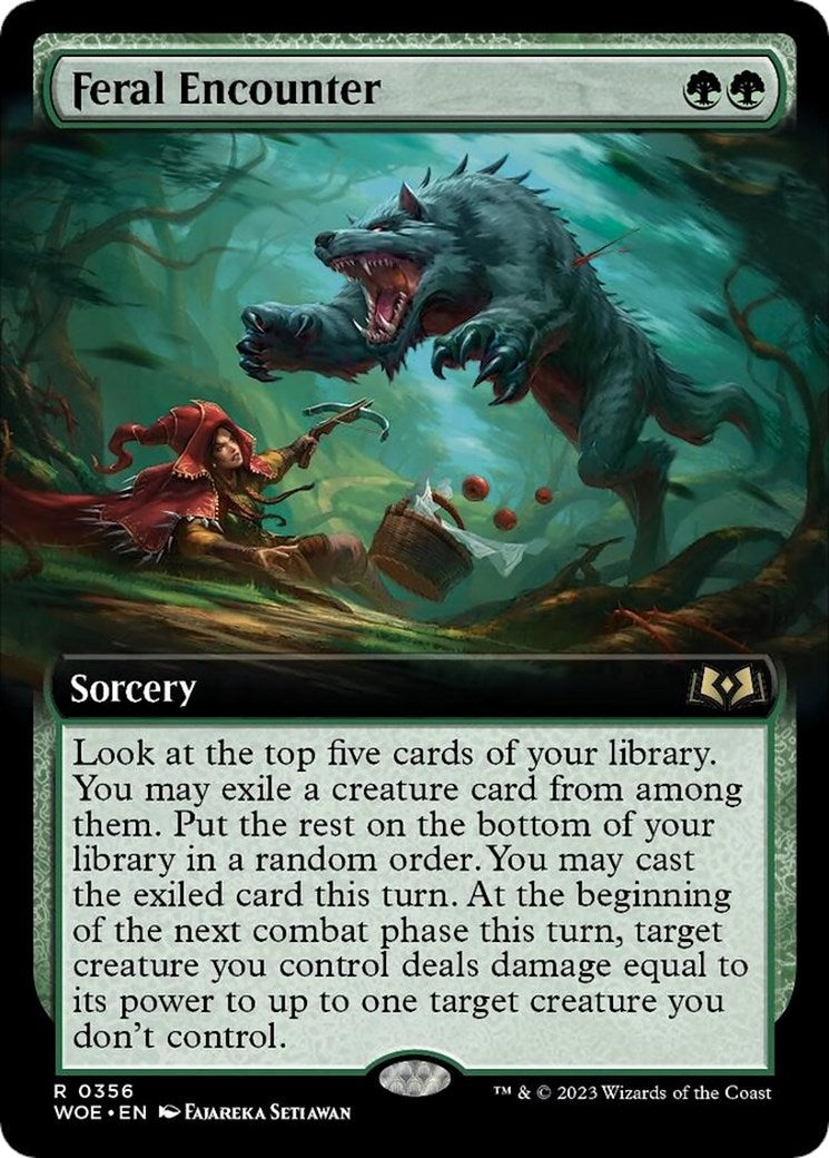 Image for Feral Encounter (Extended Art) (356) [Wilds of Eldraine] - Magic: The Gathering