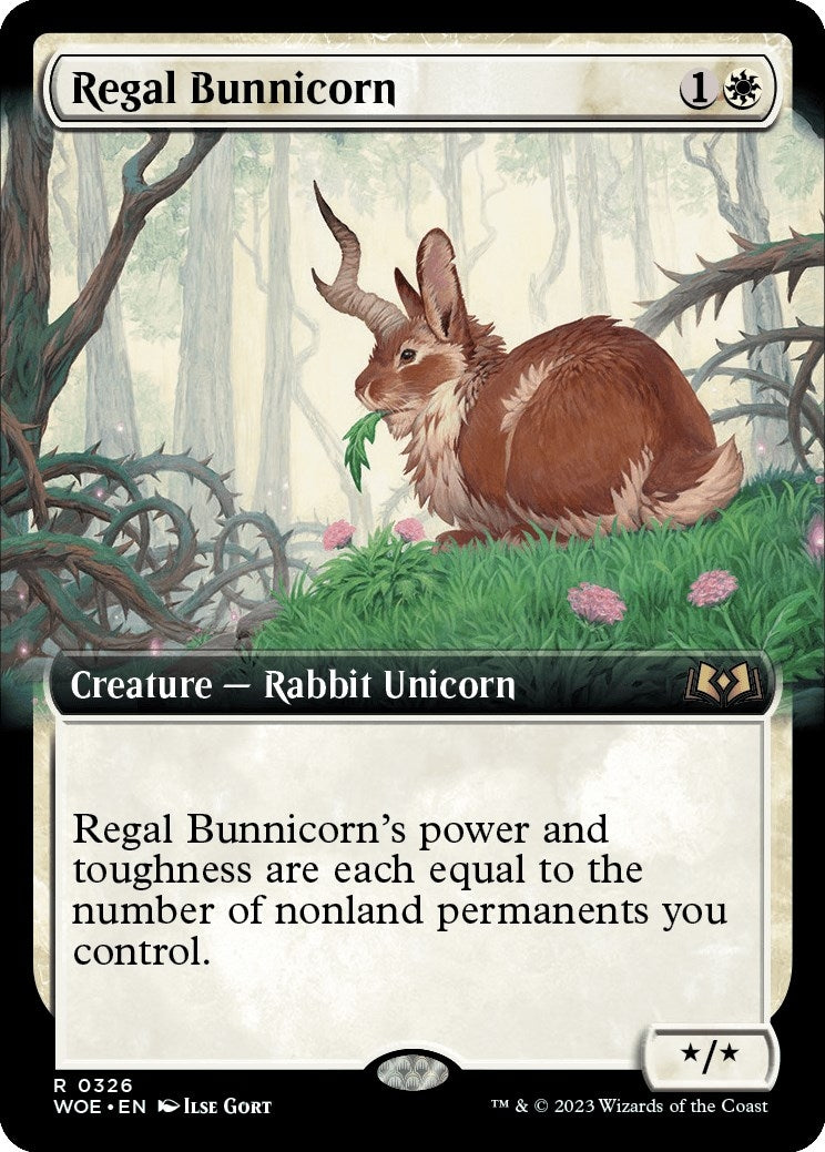 Image for Regal Bunnicorn (Extended Art) (326) [Wilds of Eldraine] - Magic: The Gathering