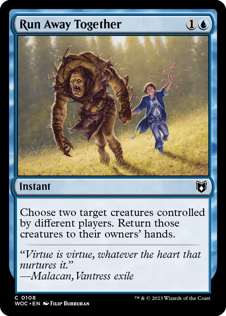 Image for Run Away Together (108) [Wilds of Eldraine] - Magic: The Gathering