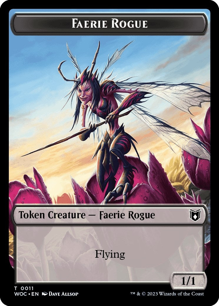 Image for Faerie Rogue (0011) // Pirate Double-Sided Token (11 // 12) [Wilds of Eldraine] - Magic: The Gathering