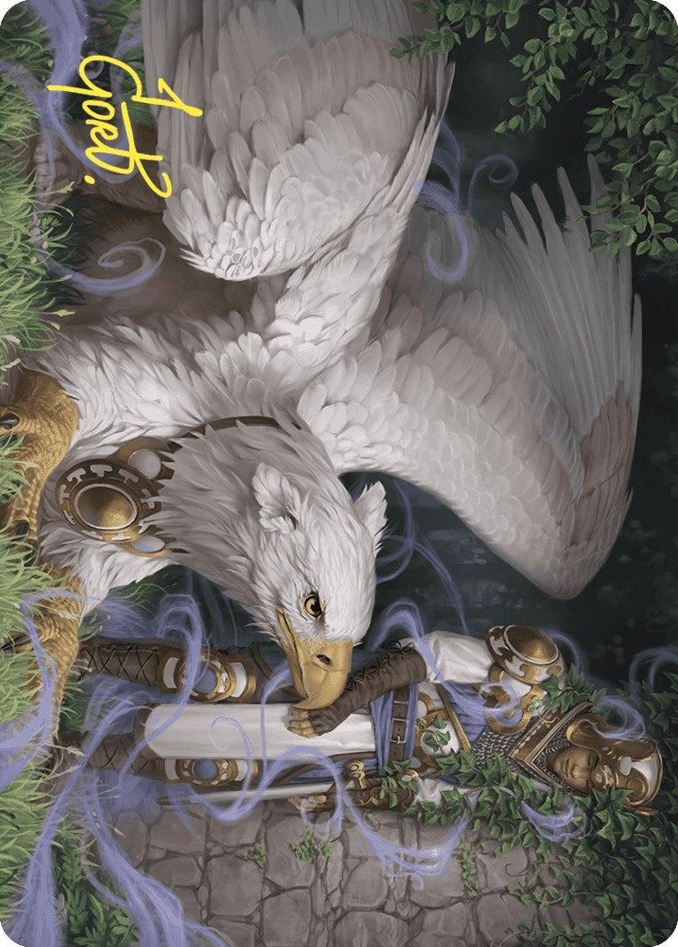 Image for Dutiful Griffin Art Card (Gold-Stamped Signature) (3) [Wilds of Eldraine] - Magic: The Gathering