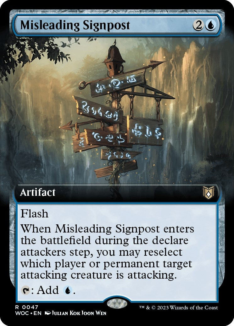 Image for Misleading Signpost (Extended Art) (47) [Wilds of Eldraine] - Magic: The Gathering