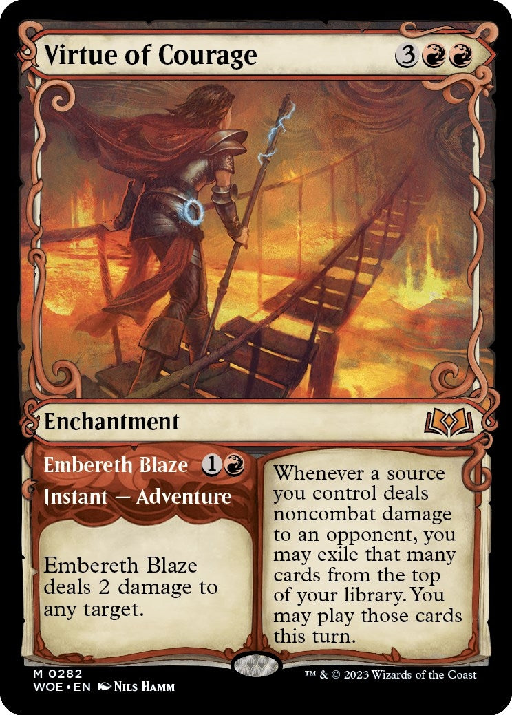Image for Virtue of Courage (Showcase) (282) [Wilds of Eldraine] - Magic: The Gathering