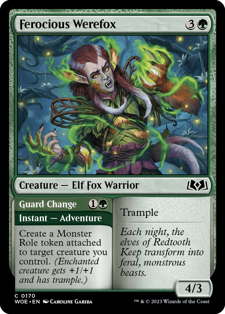 Image for Ferocious Werefox (170) [Wilds of Eldraine] - Magic: The Gathering