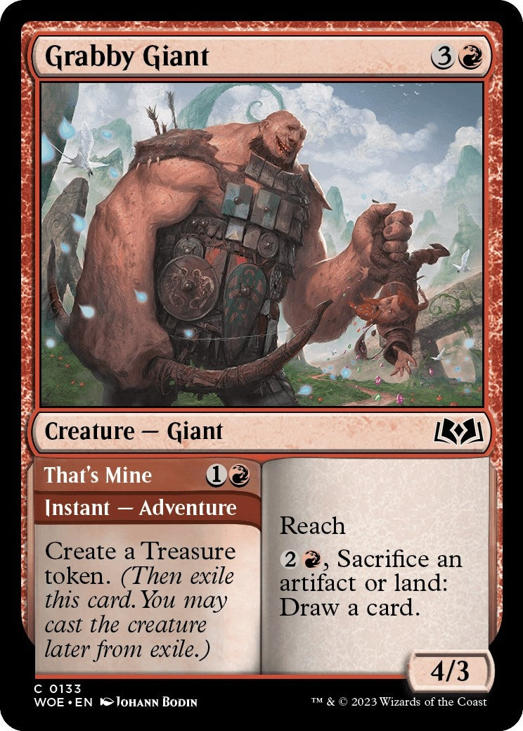 Image for Grabby Giant (133) [Wilds of Eldraine] - Magic: The Gathering
